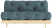 Schlafsofa ROOTS 160 cm Polster PETROL Klappsofa Gestell Kiefer