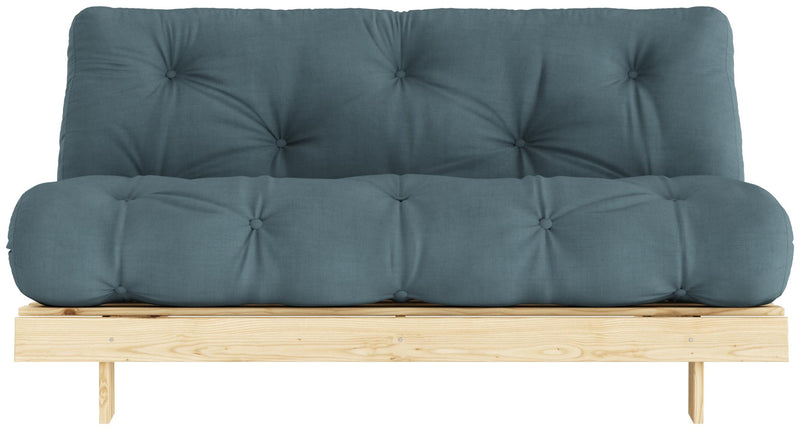 Schlafsofa ROOTS 160 cm Polster PETROL Klappsofa Gestell Kiefer