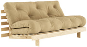 Schlafsofa ROOTS 160 cm Polster WHEATBEIGE Klappgestell Kiefer