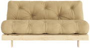 Schlafsofa ROOTS 160 cm Polster WHEATBEIGE Klappgestell Kiefer
