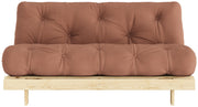 Schlafsofa ROOTS 160 cm Polster CLAYBROWN Couchgestell Kiefer