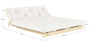 Schlafsofa ROOTS 160 cm Sofa Kiefer massiv unbehandelt von Karup