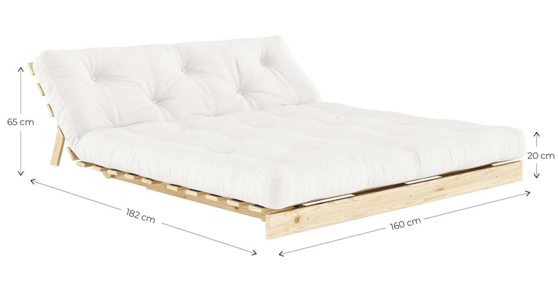 Schlafsofa ROOTS 160 cm Sofa Kiefer massiv unbehandelt von Karup