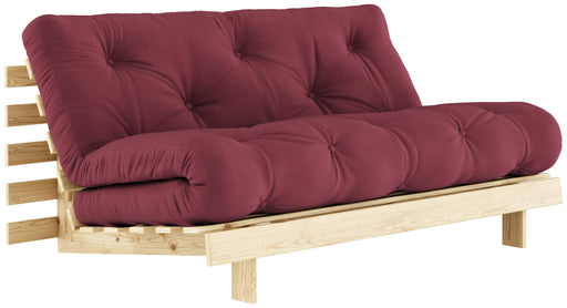 Schlafsofa ROOTS 160 cm Polster BORDEAUX Klappsofa Gestell Kiefer