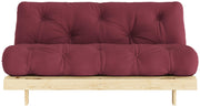 Schlafsofa ROOTS 160 cm Polster BORDEAUX Klappsofa Gestell Kiefer