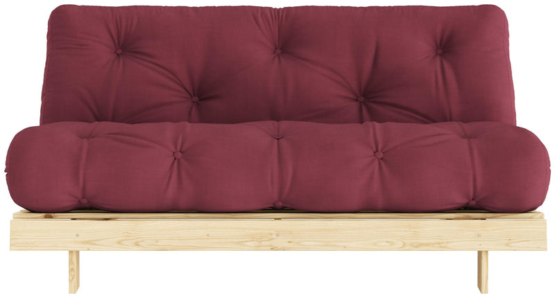 Schlafsofa ROOTS 160 cm Polster BORDEAUX Klappsofa Gestell Kiefer