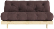 Schlafsofa ROOTS 160 cm Polster BROWN Klappcouch Gestell Kiefer