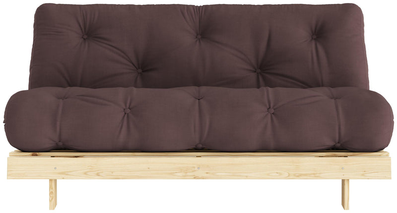 Schlafsofa ROOTS 160 cm Polster BROWN Klappcouch Gestell Kiefer