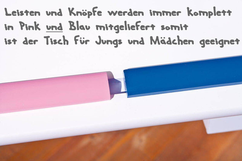 Kinderschreibtisch BARU mit Rollcontainer SIMON und Stuhl Bonnie blau