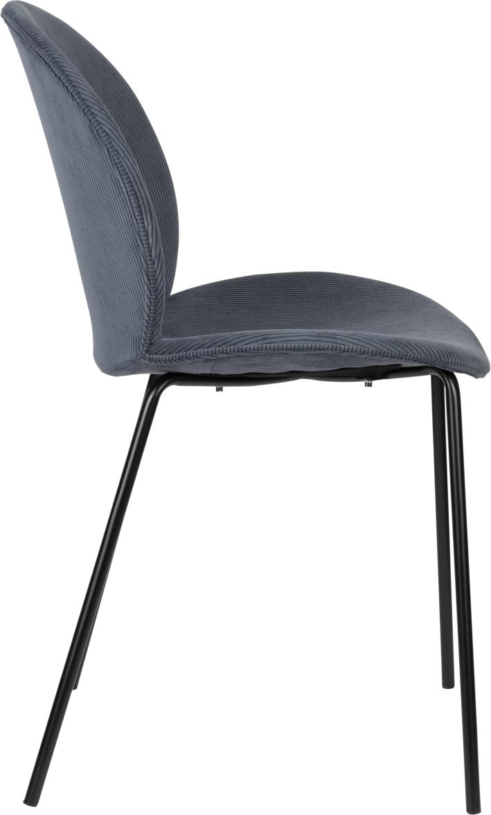 Esszimmerstuhl BONNET GREY BLUE von ZUIVER mit trendigen Cordstoff
