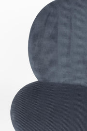 Esszimmerstuhl BONNET GREY BLUE von ZUIVER mit trendigen Cordstoff