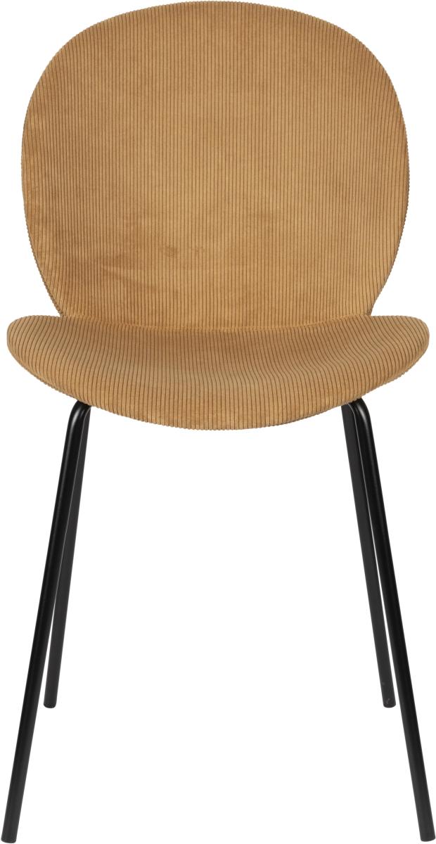 Esszimmerstuhl BONNET OCKER von ZUIVER mit trendigen Cordstoff