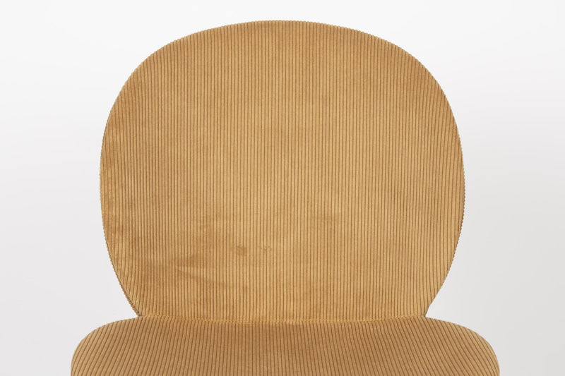 Esszimmerstuhl BONNET OCKER von ZUIVER mit trendigen Cordstoff