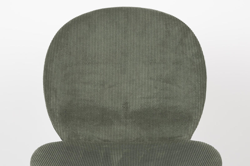 Esszimmerstuhl BONNET GRÜN von ZUIVER mit trendigen Cordstoff