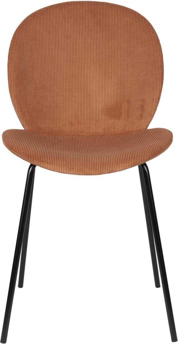 Esszimmerstuhl BONNET TERRA COTTA von ZUIVER mit trendigen Cordstoff