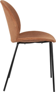 Esszimmerstuhl BONNET TERRA COTTA von ZUIVER mit trendigen Cordstoff
