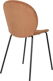 Esszimmerstuhl BONNET TERRA COTTA von ZUIVER mit trendigen Cordstoff