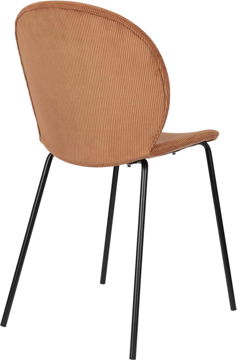 Esszimmerstuhl BONNET TERRA COTTA von ZUIVER mit trendigen Cordstoff