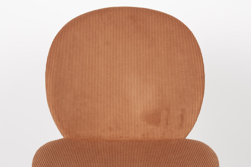 Esszimmerstuhl BONNET TERRA COTTA von ZUIVER mit trendigen Cordstoff