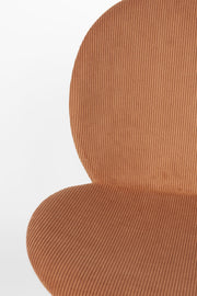 Esszimmerstuhl BONNET TERRA COTTA von ZUIVER mit trendigen Cordstoff