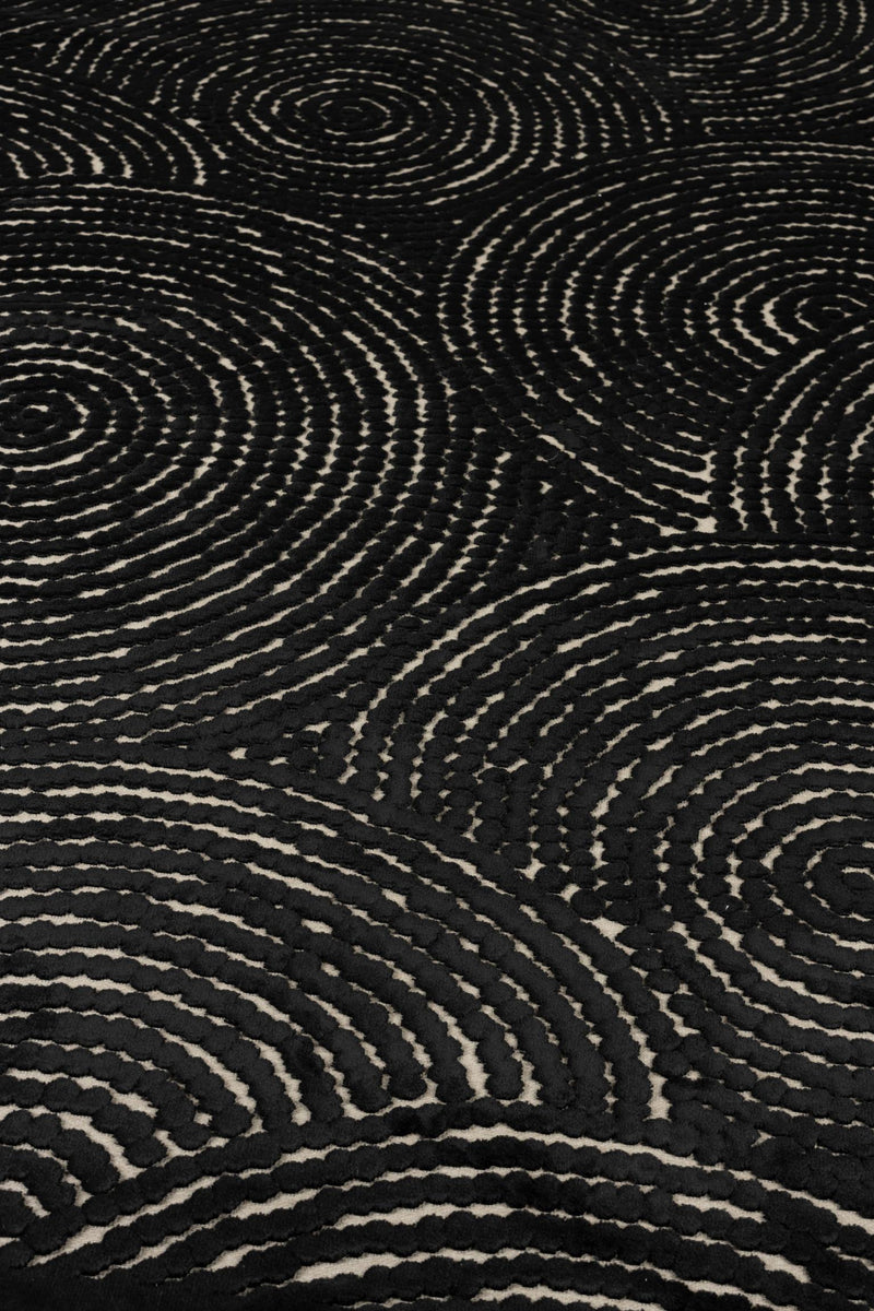 Teppich DOTS Pure Black in verschiedenen Größen von DutchBone 