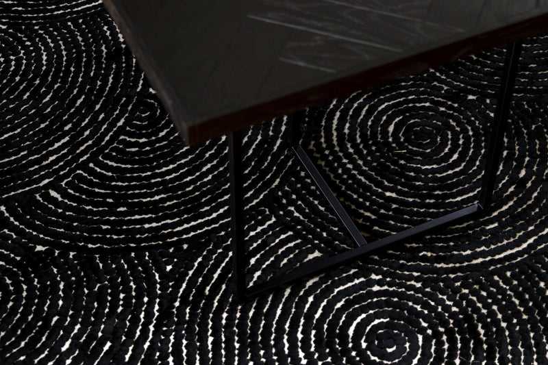 Teppich DOTS Pure Black in verschiedenen Größen von DutchBone 