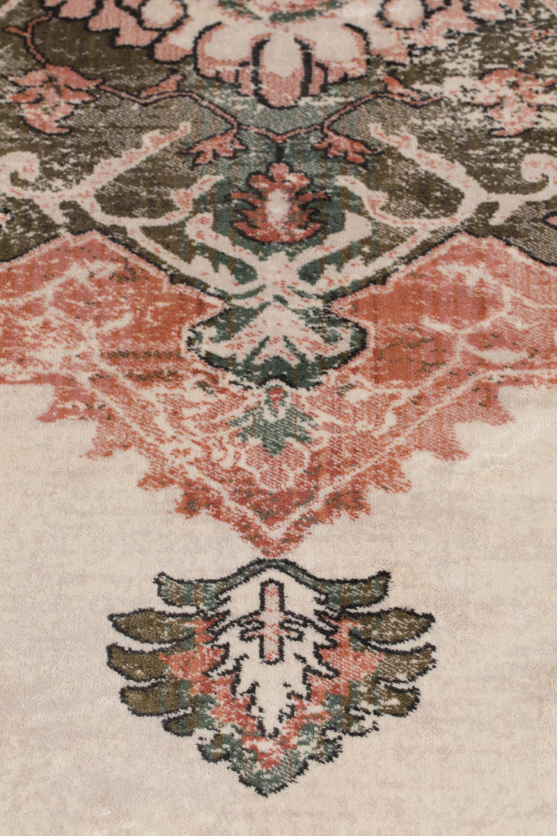 Teppich MAHAL Pink/Olive in verschiedenen Größen von DutchBone 