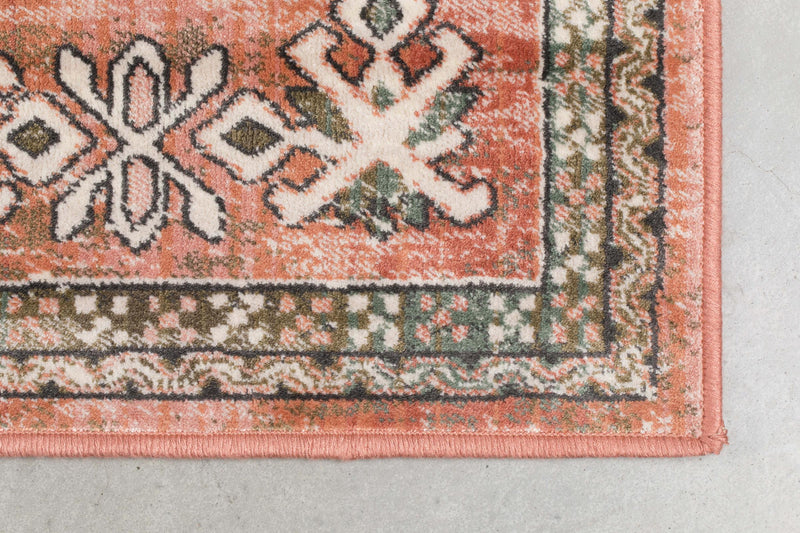 Teppich MAHAL Pink/Olive in verschiedenen Größen von DutchBone 