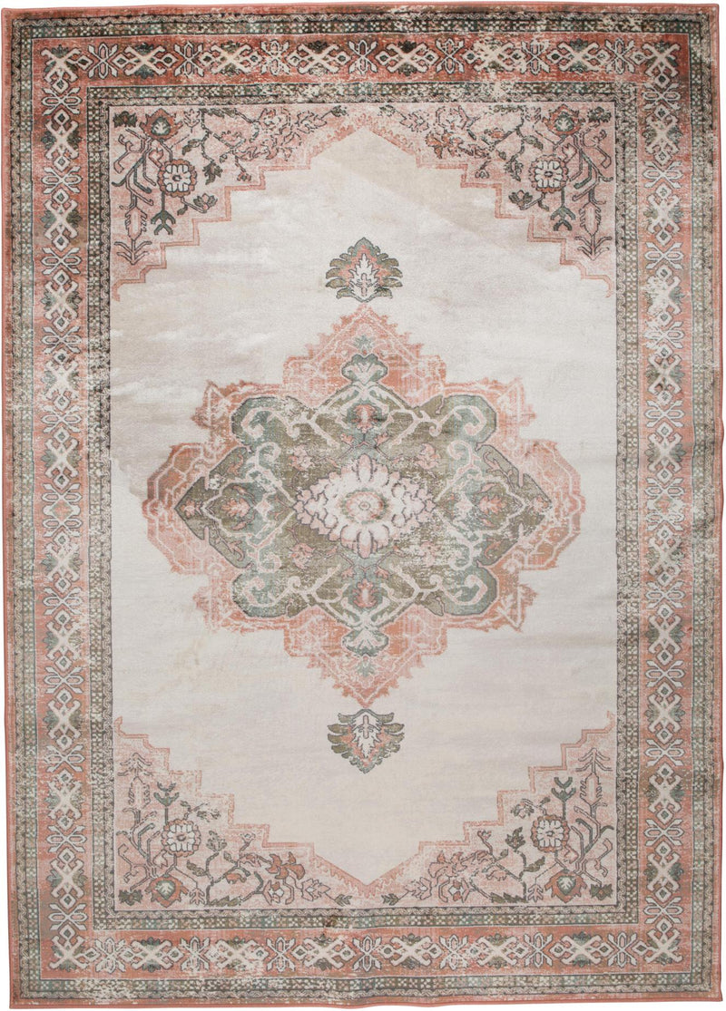 Teppich MAHAL Pink/Olive in verschiedenen Größen von DutchBone 