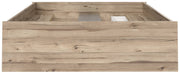 Stauraumbett Bett VANKKA 140 x 190 cm Optik Plankeneiche / Weiß Forte