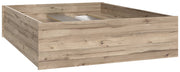 Stauraumbett Bett VANKKA 140 x 190 cm Optik Plankeneiche / Weiß Forte