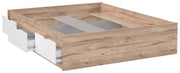 Funktionsbett Bett VANKKA 160 x 200 Optik Plankeneiche / Weiß Forte