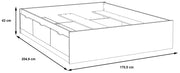 Funktionsbett Bett VANKKA 160 x 200 Optik Plankeneiche / Weiß Forte