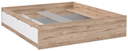 Doppelbett Funktionsbett VANKKA 180 cm Optik Plankeneiche / Weiß Forte