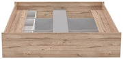 Doppelbett Funktionsbett VANKKA 180 cm Optik Plankeneiche / Weiß Forte