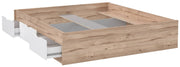 Schlafzimmer-Set VANKKA 5-tlg mit 180er Bett Optik Plankeneiche / Weiß