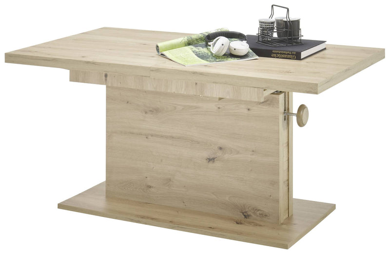 Couchtisch MONACO höhenverstellbar ausziehbar Optik Artisan Eiche