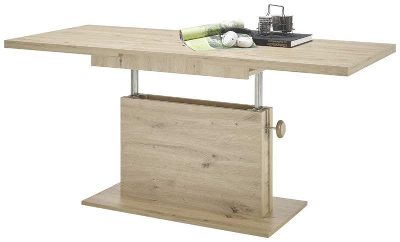 Couchtisch MONACO höhenverstellbar ausziehbar Optik Artisan Eiche