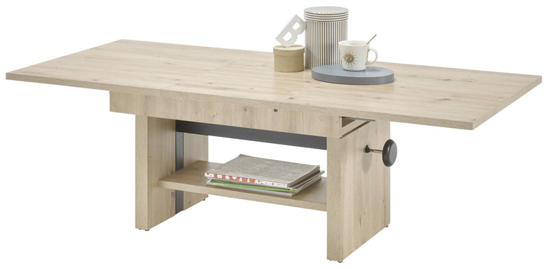 Couchtisch EVENT höhenverstellbar ausziehbar Optik Artisan Eiche