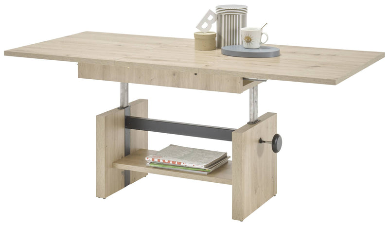 Couchtisch EVENT höhenverstellbar ausziehbar Optik Artisan Eiche
