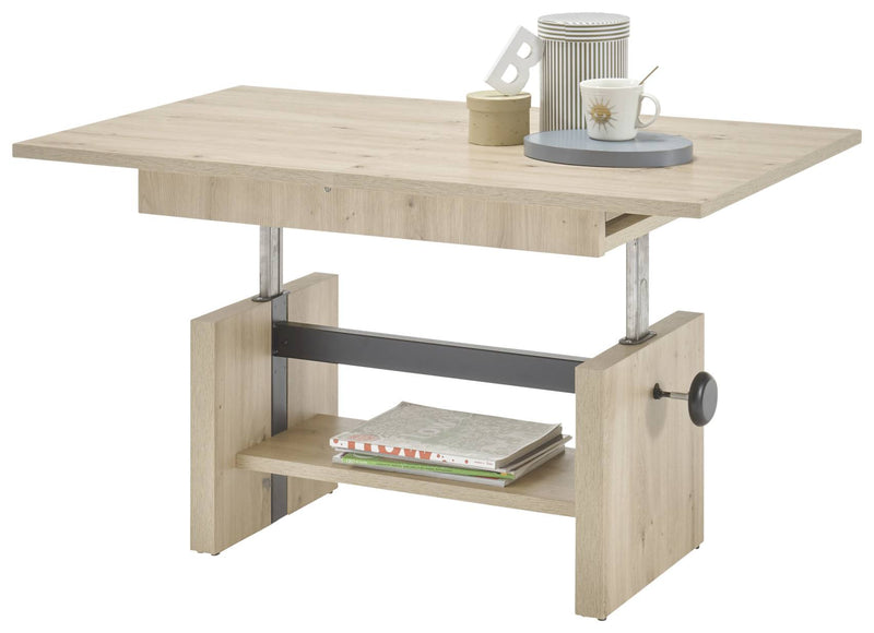 Couchtisch EVENT höhenverstellbar ausziehbar Optik Artisan Eiche