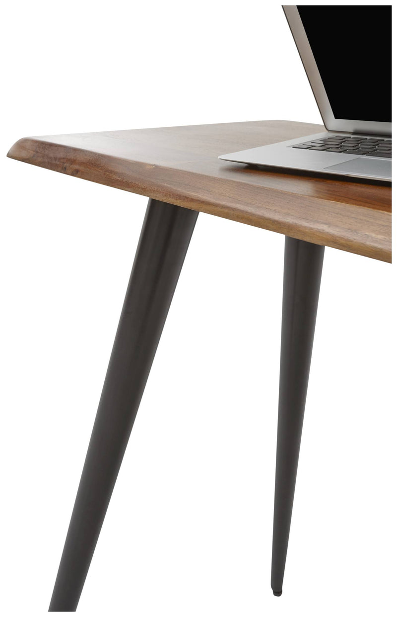 Schreibtisch NIKO mit 1 Schublade Akazie massiv / Metall schwarz