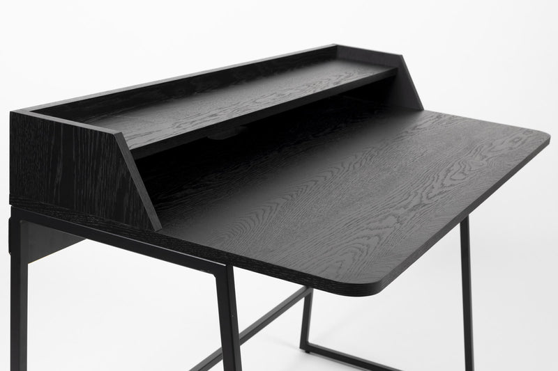 Schreibtisch Sekretär GIORGIO BLACK Eiche Furnier und Metall