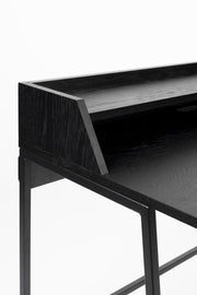 Schreibtisch Sekretär GIORGIO BLACK Eiche Furnier und Metall