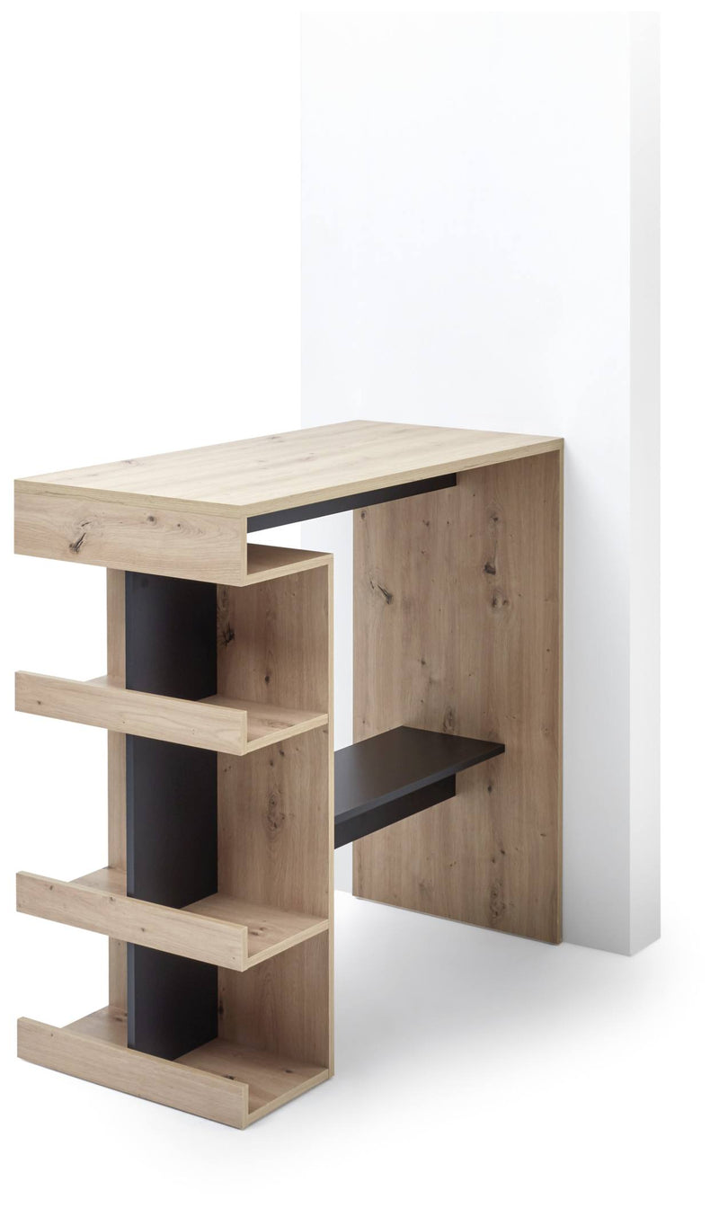 Stehtisch Bartisch Küchenbar SMASH in Artisan Eiche und Schwarz