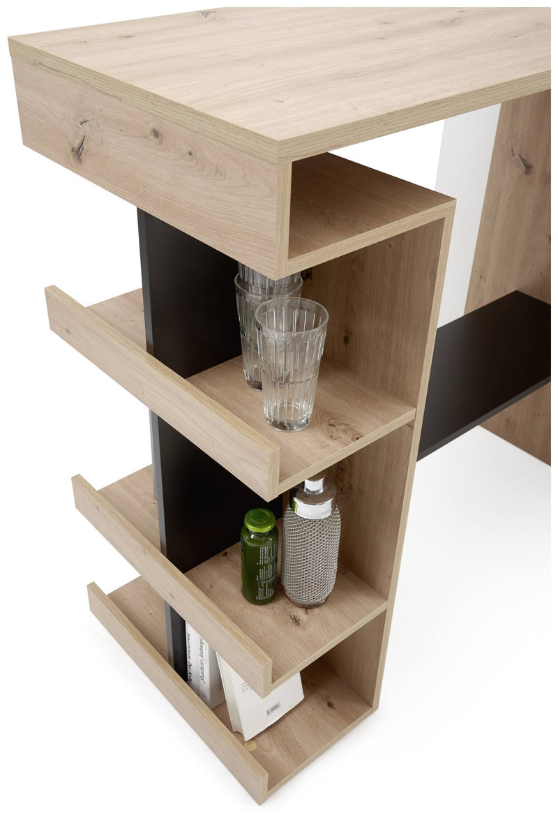 Stehtisch Bartisch Küchenbar SMASH in Artisan Eiche und Schwarz