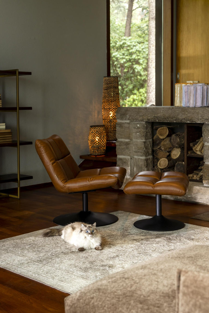 Hocker BAR VINTAGE BROWN Kunstleder von DutchBone