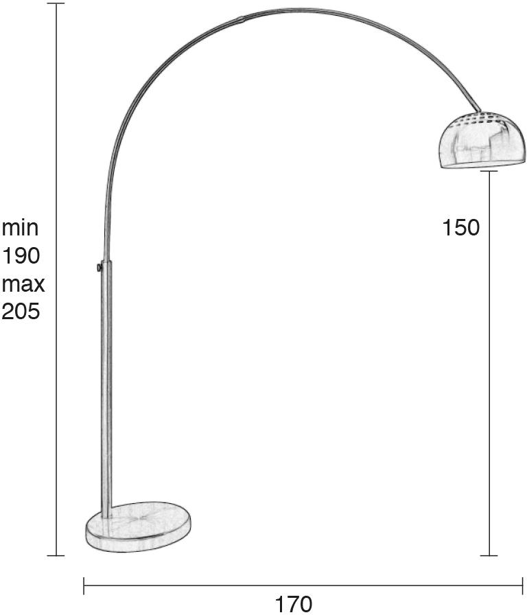 Stehlampe Bogenlampe METAL BOW gebürstet von Zuiver