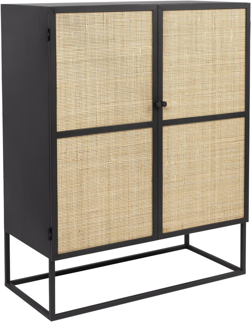 Kommode GUUJI LOW 2DO mit Rattantüren