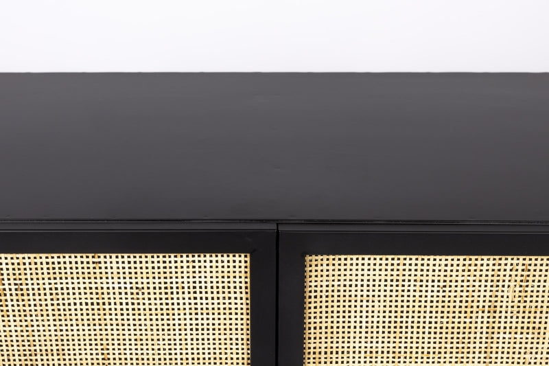 Kommode GUUJI LOW 2DO mit Rattantüren